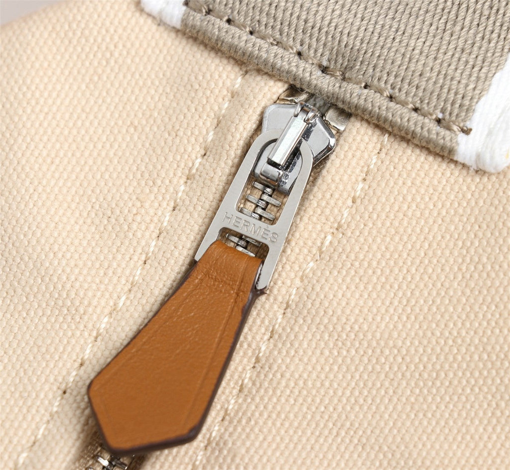 HERMES BRIDE-A-BRAC 25 BEIGE CANVAS