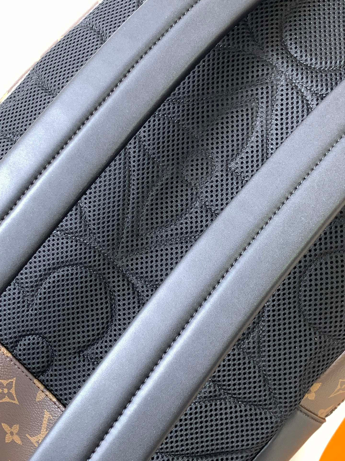 LOUIS VUITTON DEAN BACKPACK 42 IN BLACK AND BROWN MONOGRAM CANVAS