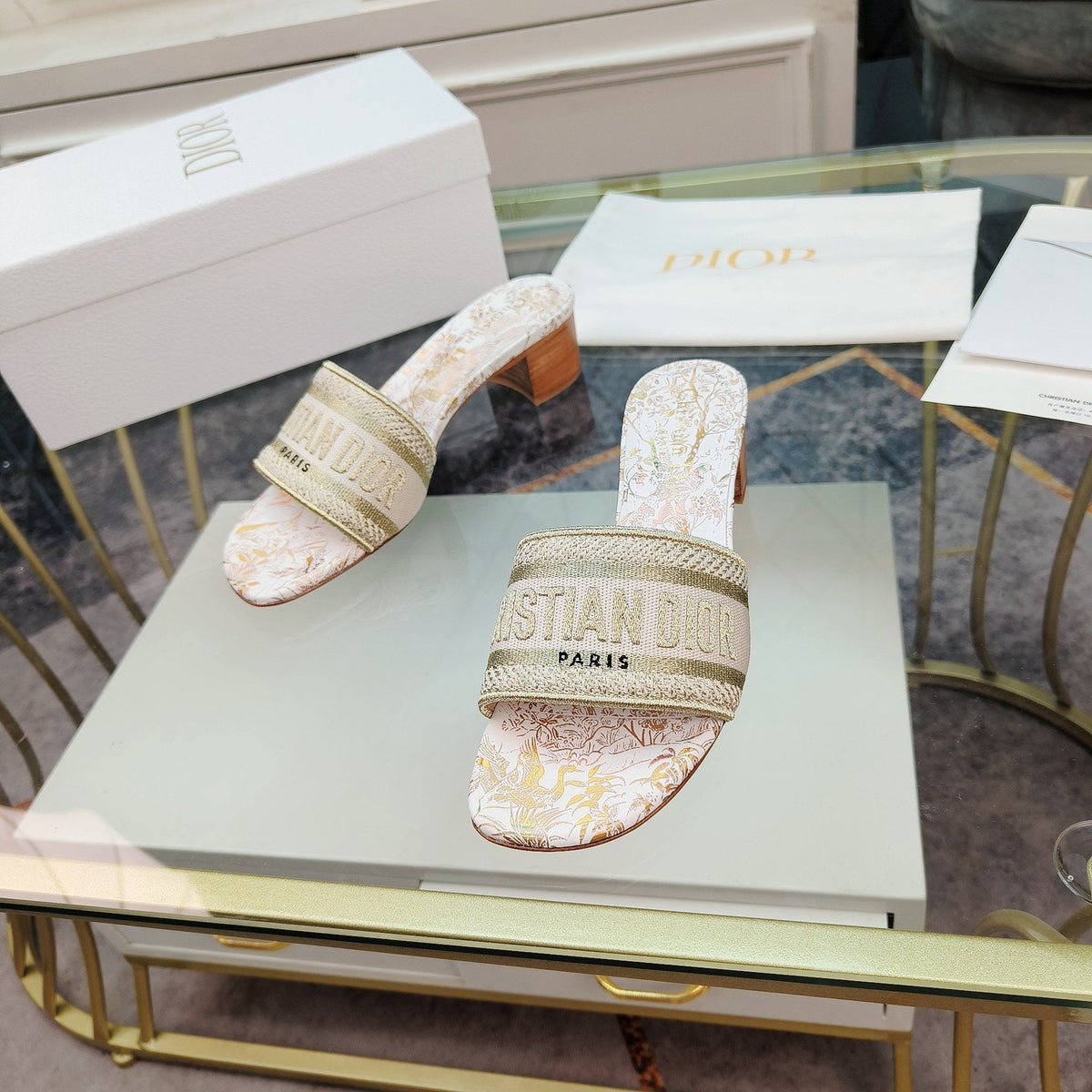 DIOR CD Mule Dway Heeled Slide 45mm Style 6