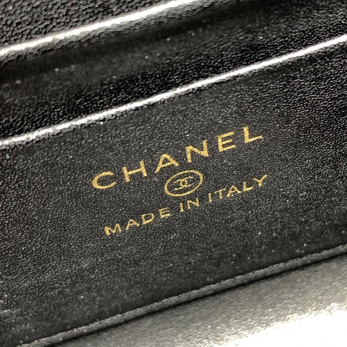 CHANEL 23P Flap Bag 15cm Black Caviar Gold Hardware