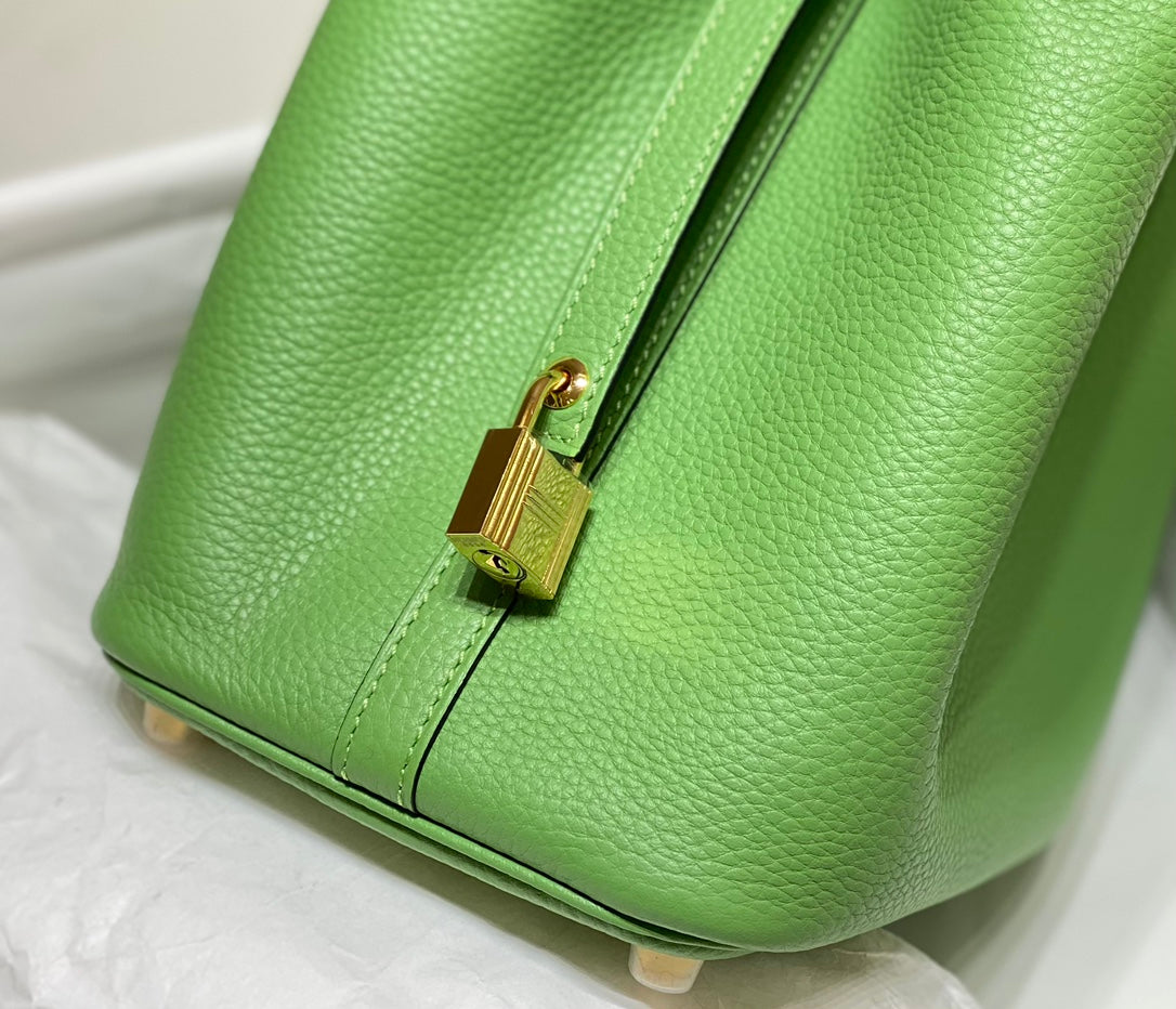 HERMES picotin lock 18 green togo ghw