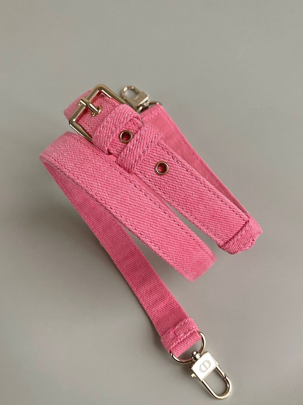 DIOR D-JOY BAG 22 IN HOT PINK MACROCANNAGE DENIM