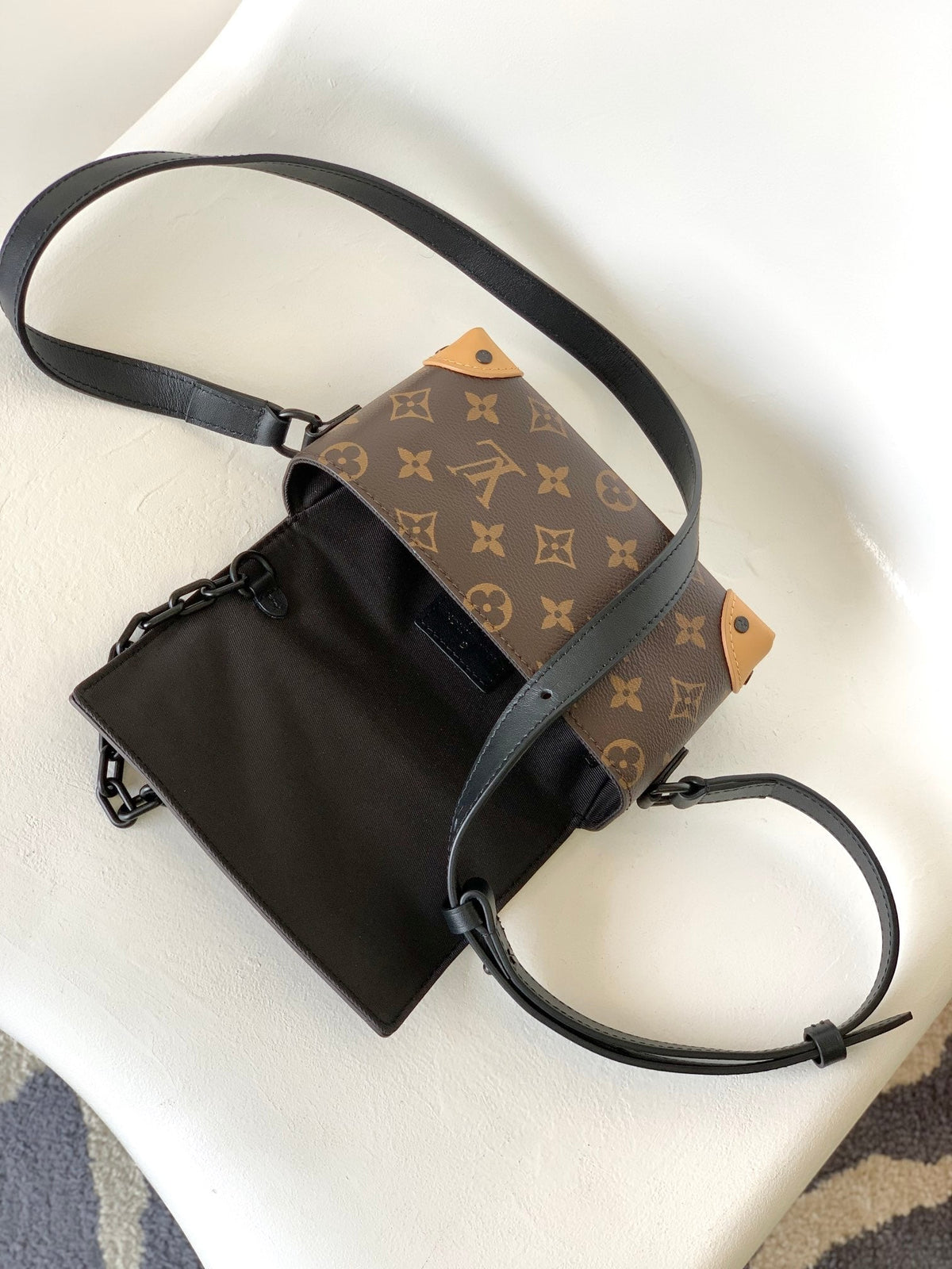LOUIS VUITTON STEAMER BAG 26 IN BROWN MONOGRAM MACASSAR CANVAS