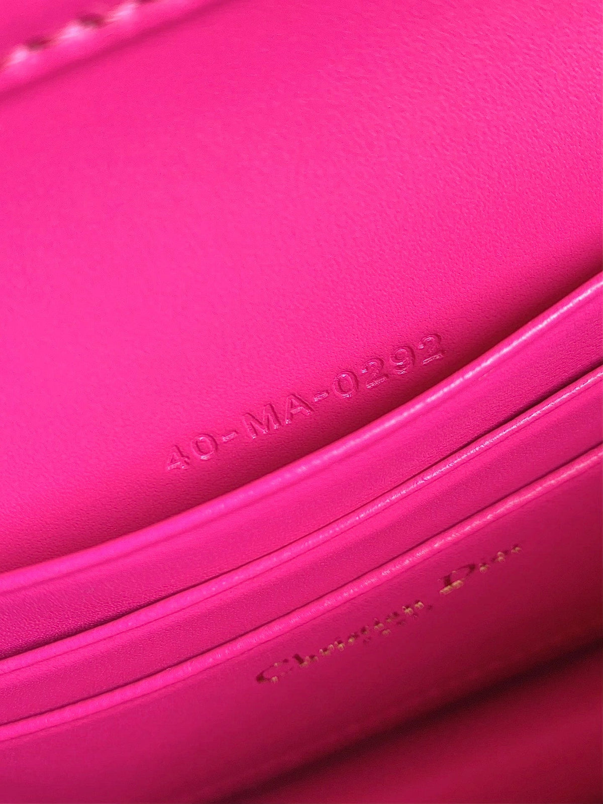 DIOR MICRO LADY 12 BAG IN HOT PINK LAMBSKIN