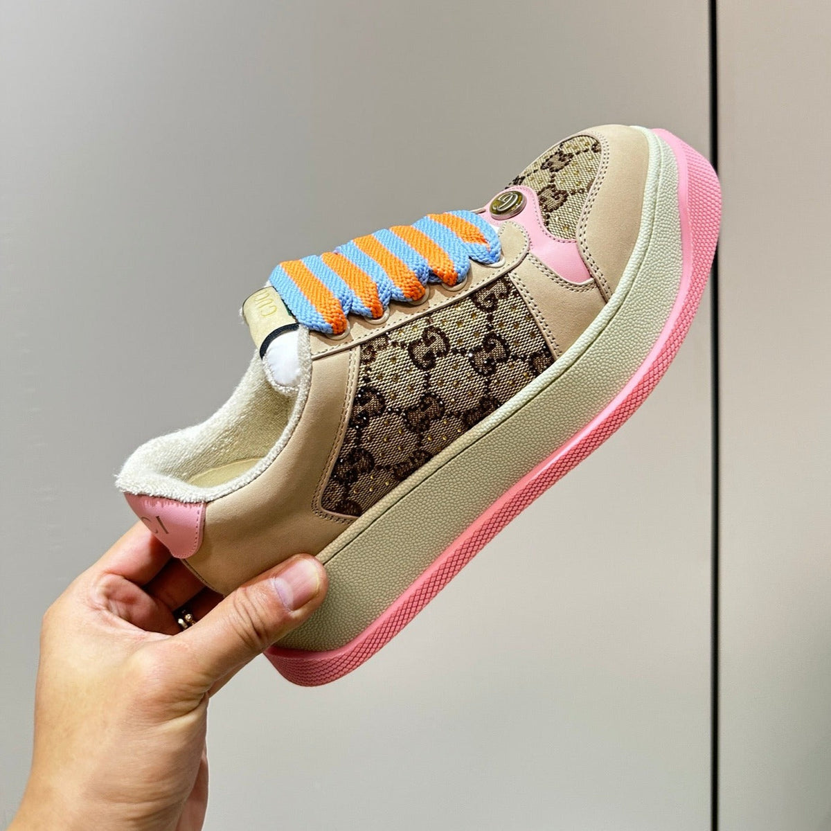 GUCCI Screener Sneaker Pink Fuscia