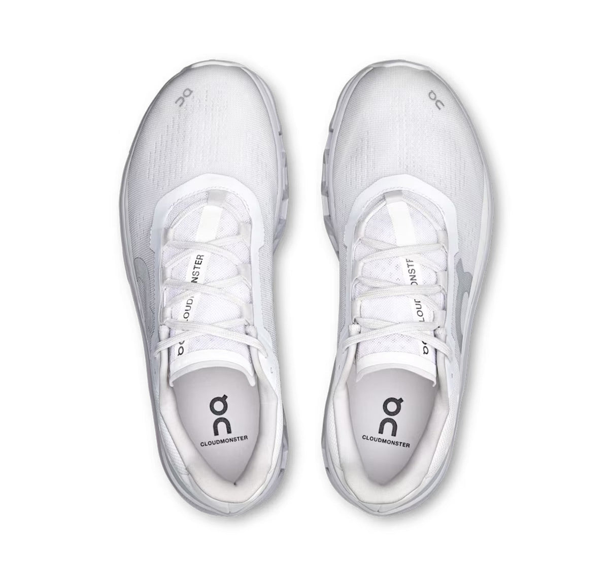 On Men's Cloudmonster White/Glacier Running Shoes