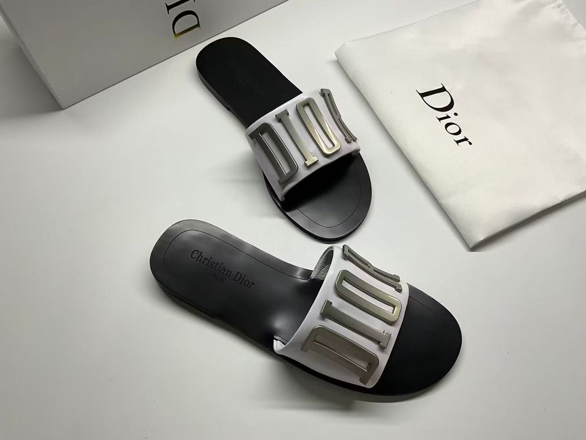 DIOR CD SLIDE REVOLUTION BLACK MIX GREY SHW