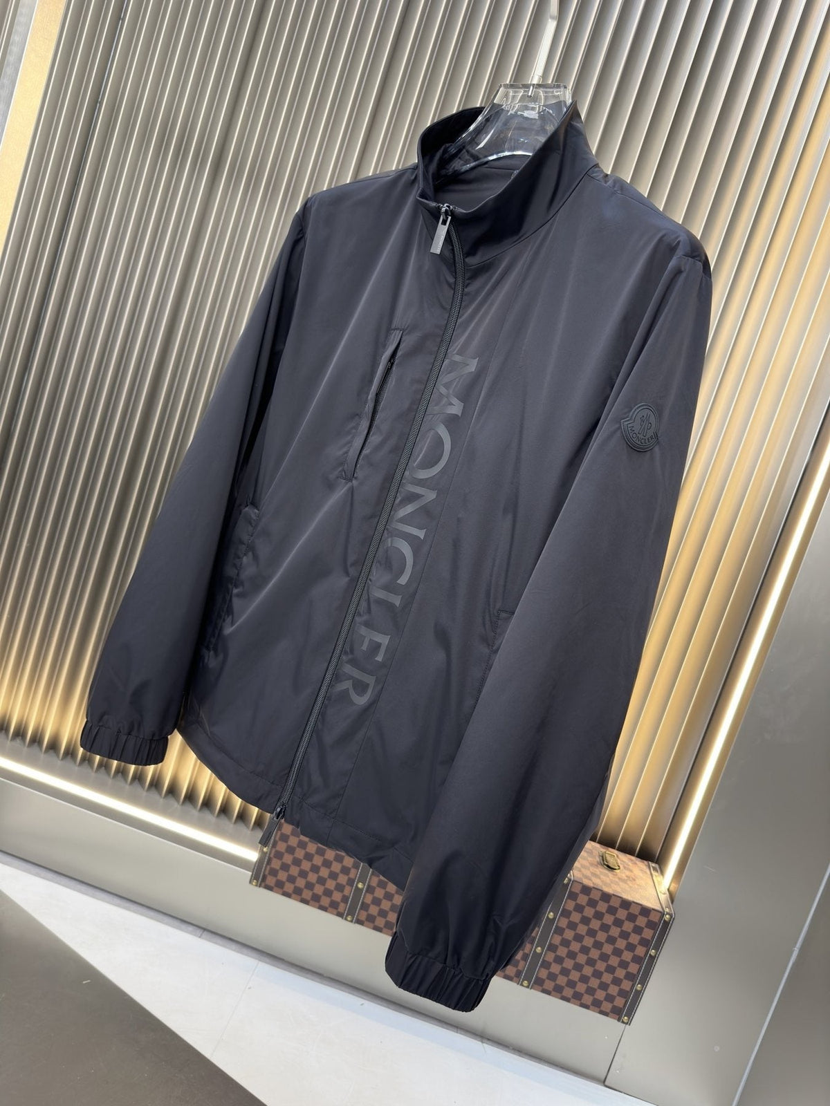 Moncler Stand Collar Full-Zip Jacket — front