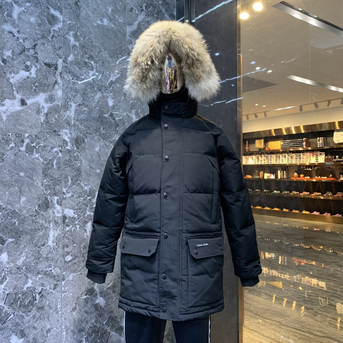 Canada Goose Fur-Trim Hooded Quilted Parka Jacket — front