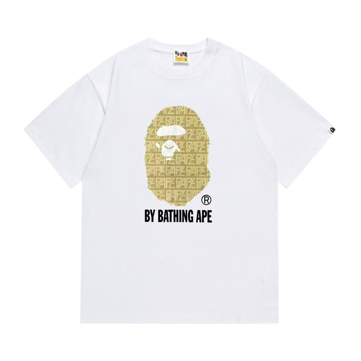 BAPE Gold Ape Head Graphic T-Shirt — front