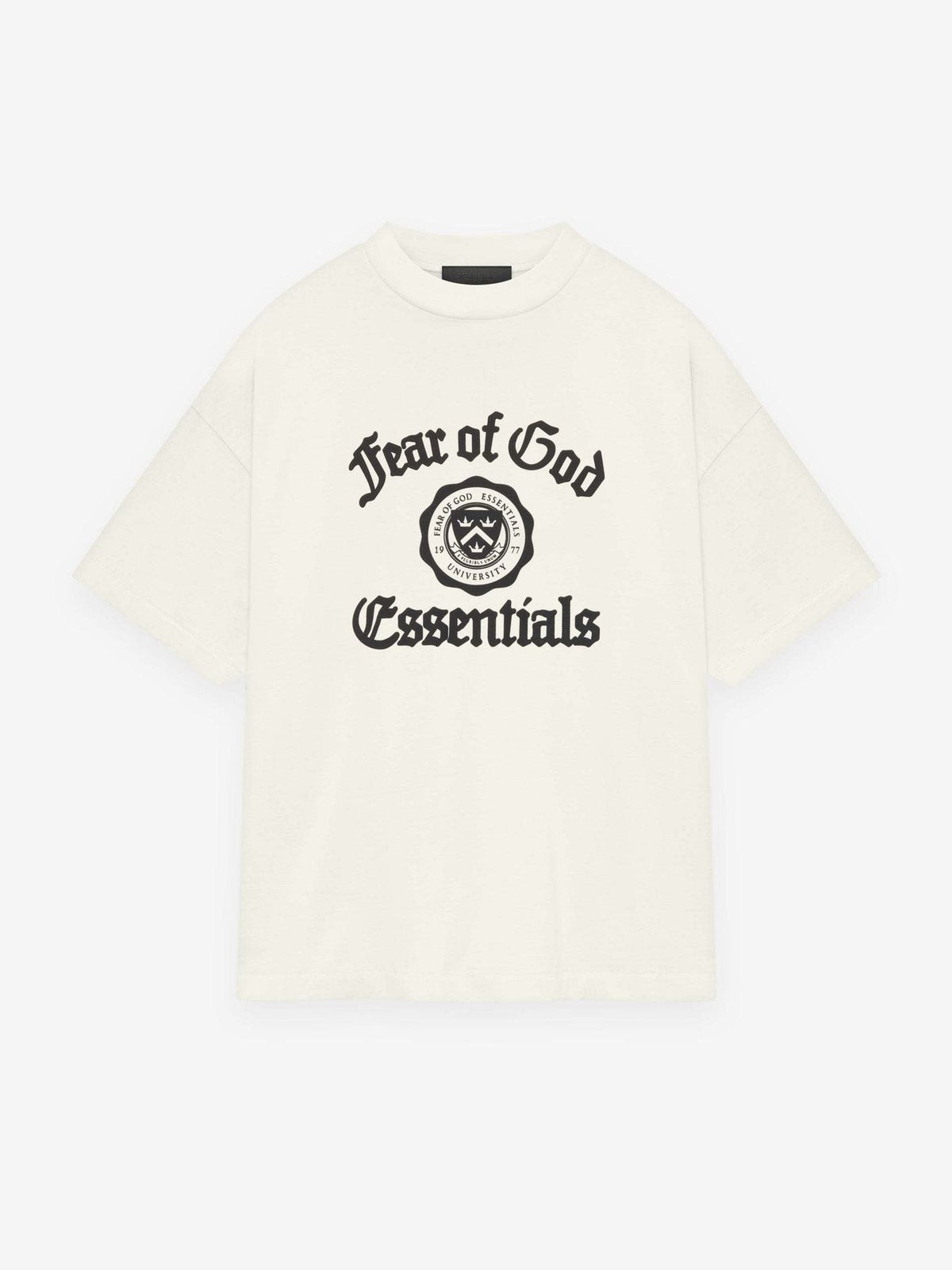 Fear of God Essentials Black College Graphic T-Shirt — front