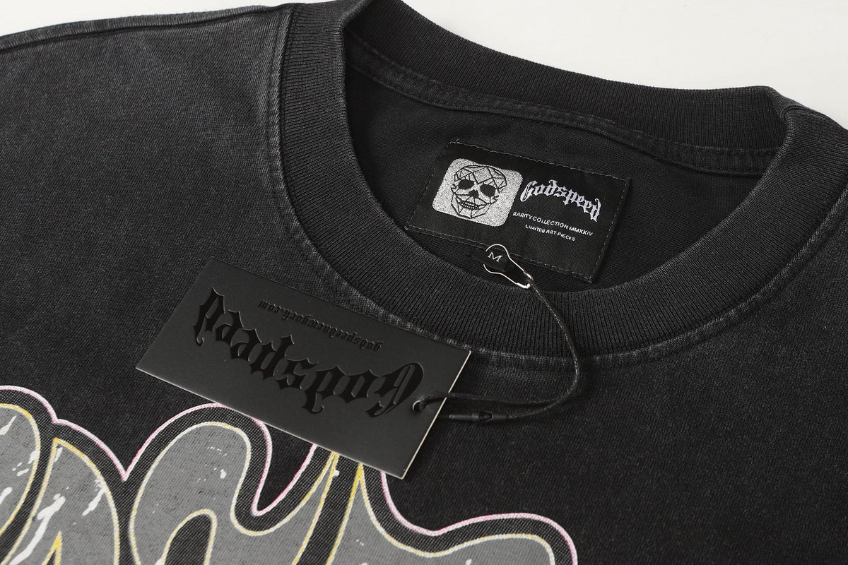Godspeed Washed Black Graphic Long-Sleeve T-Shirt — hang_tag