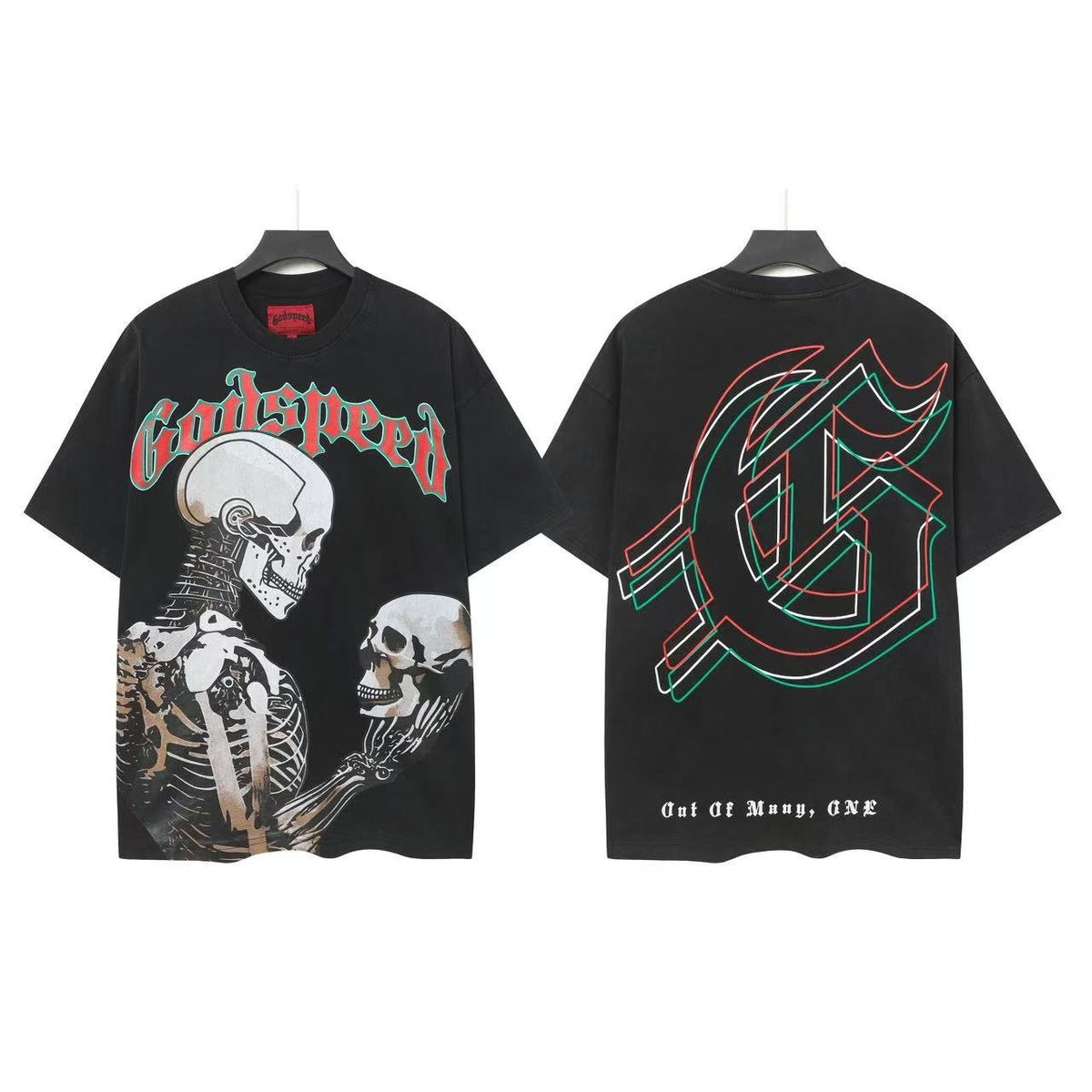 Godspeed Skeleton Skull Angular G Graphic T-Shirt — front