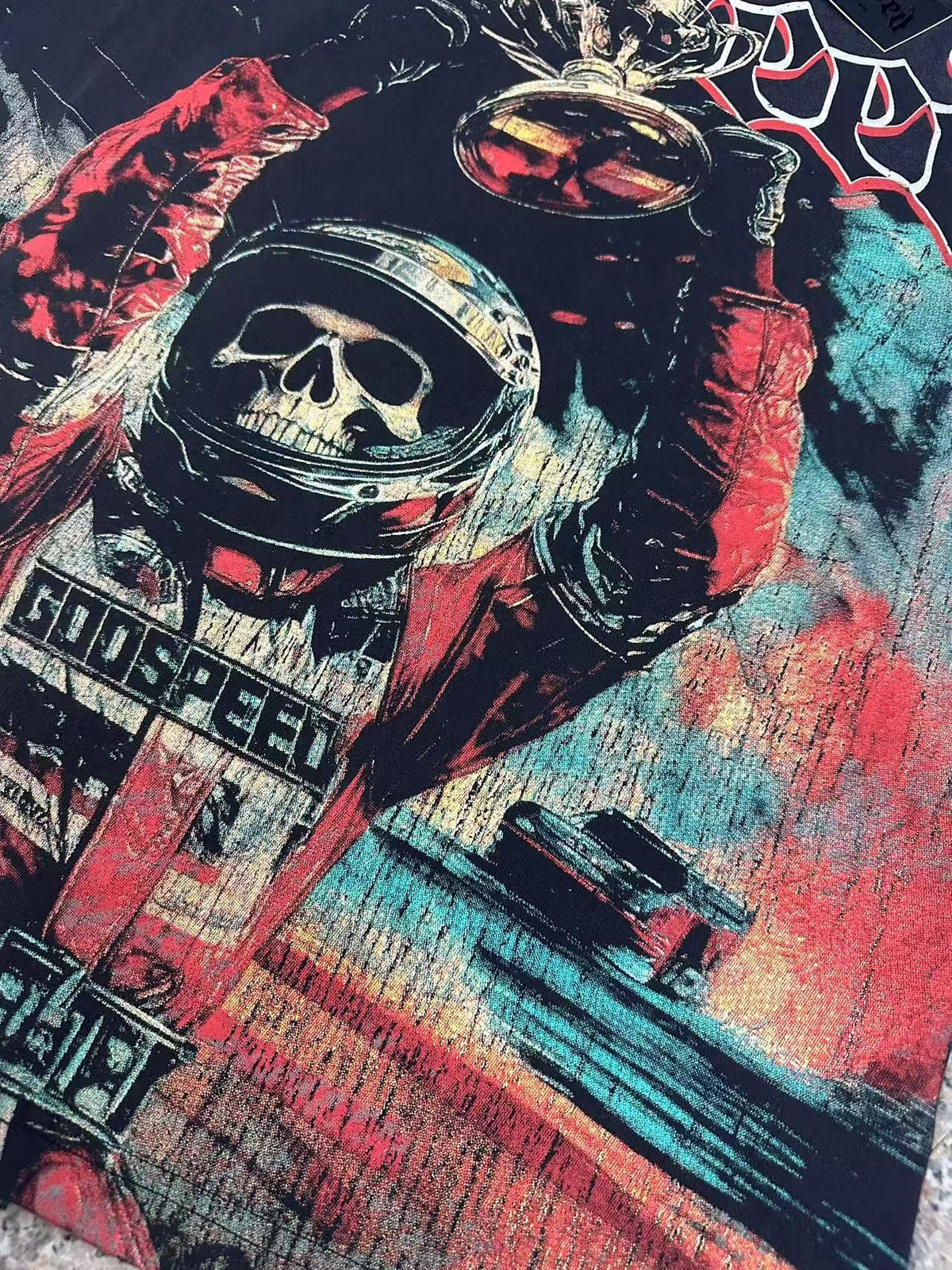 Godspeed Racing Skull Graphic T-Shirt — detail