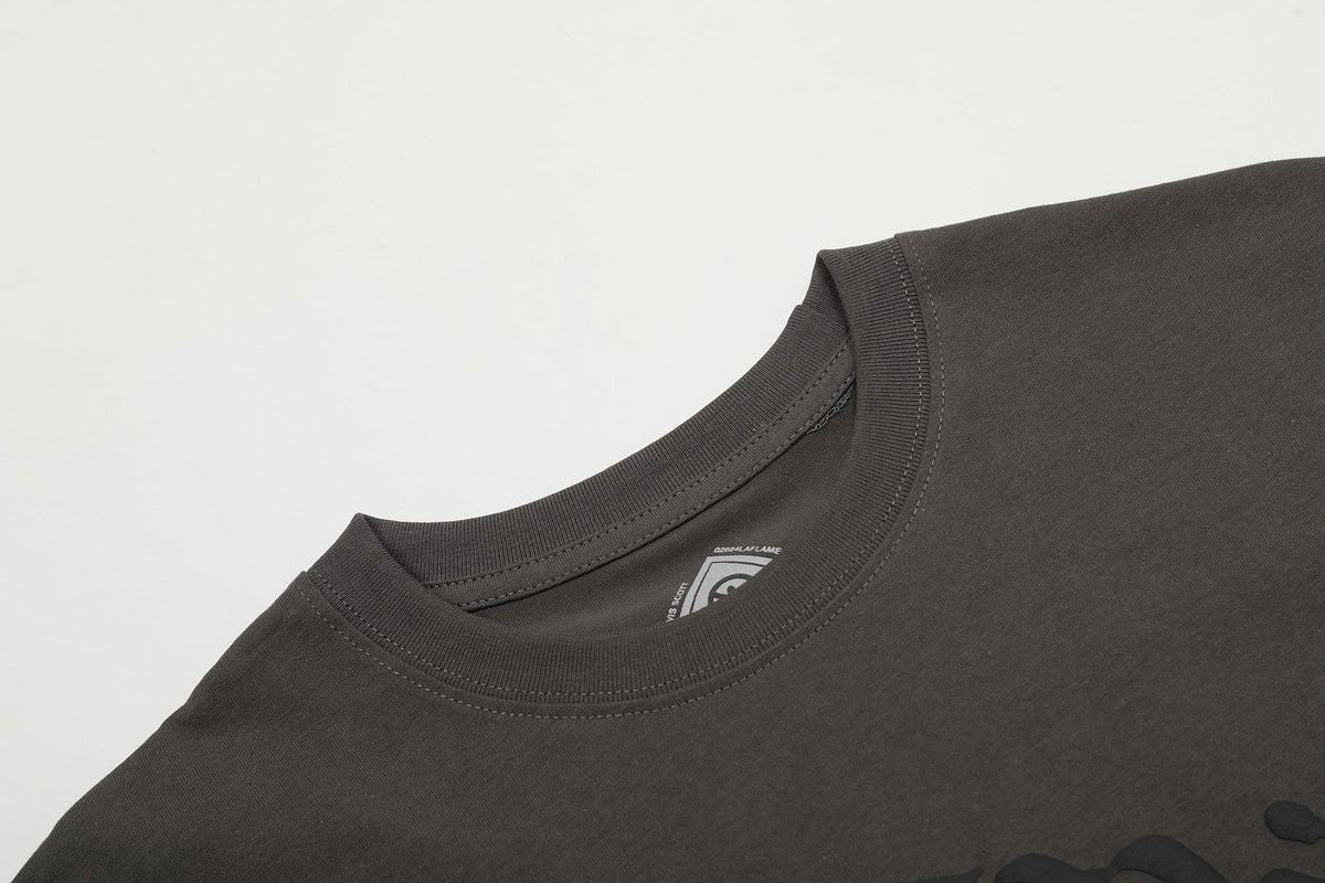 Sp5der Charcoal Front Graphic T-Shirt — detail