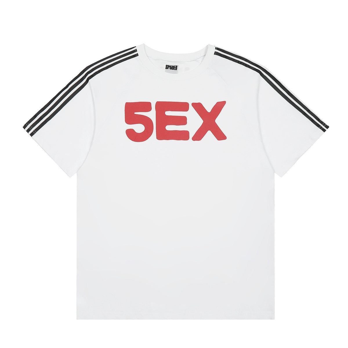 Sp5der Striped Raglan Graphic T-Shirt — hero