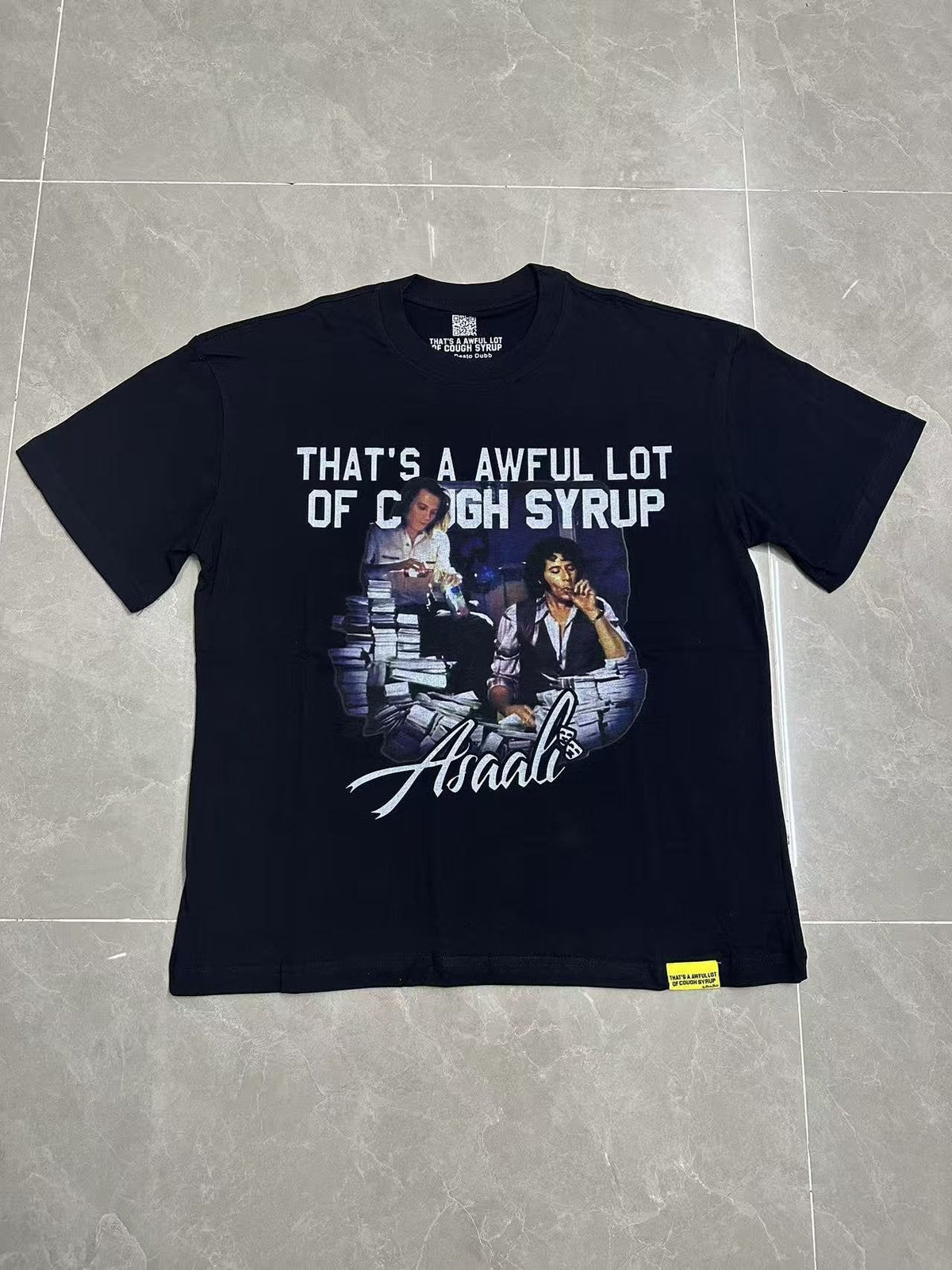 THAT'S A AWFUL LOT OF COUGH SYRUP Front & Back Graphic Short-Sleeve T-Shirt — front