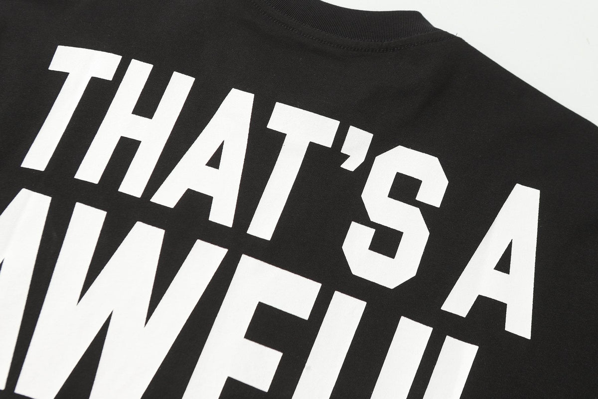 THAT'S A AWFUL LOT OF COUGH SYRUP Front & Back Graphic Short-Sleeve T-Shirt — detail