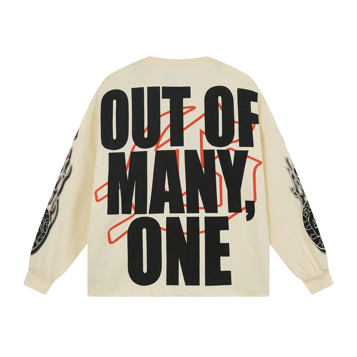 Godspeed Out of Many One Graphic Long-Sleeve T-Shirt — back