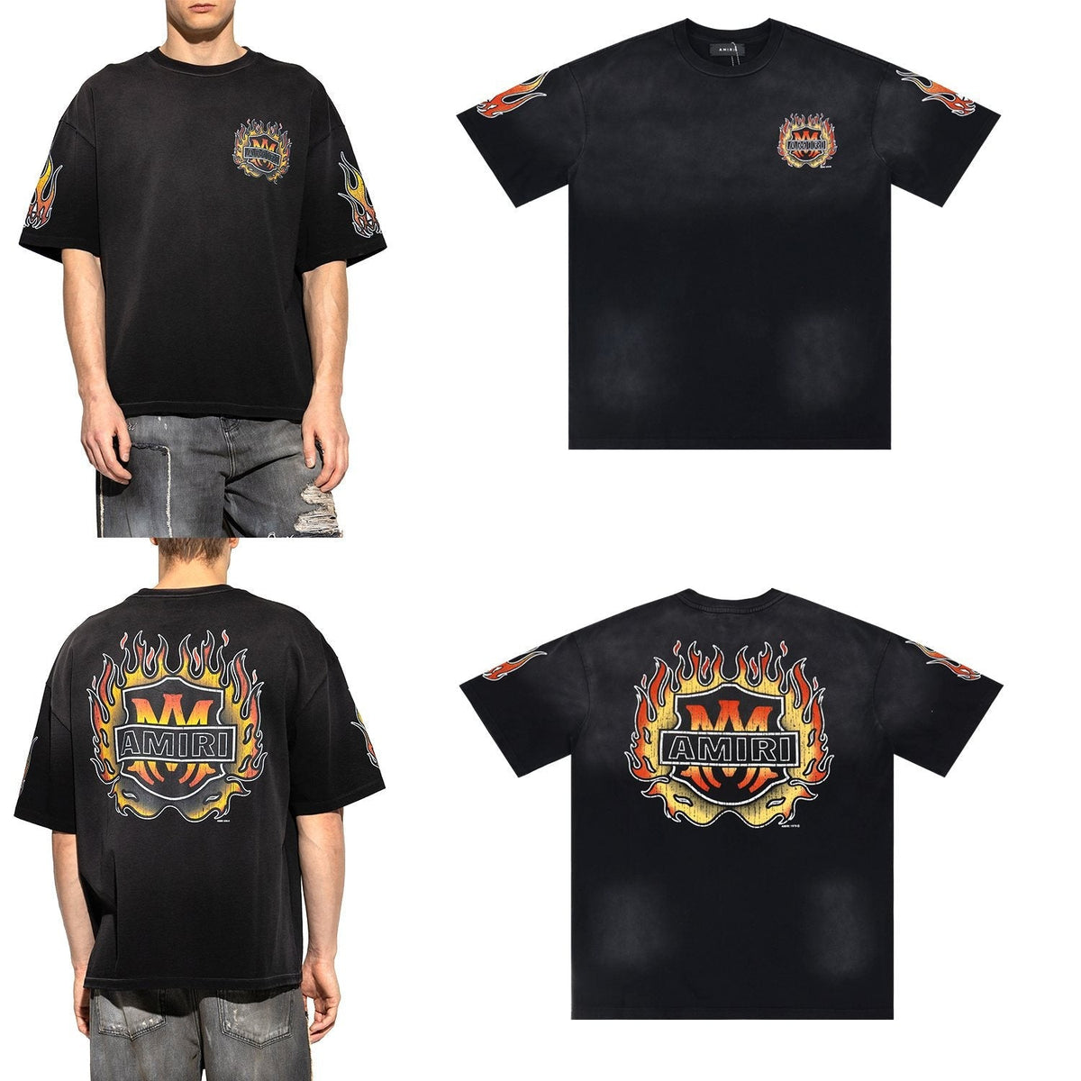 AMIRI Flame Graphic Short-Sleeve T-Shirt — context