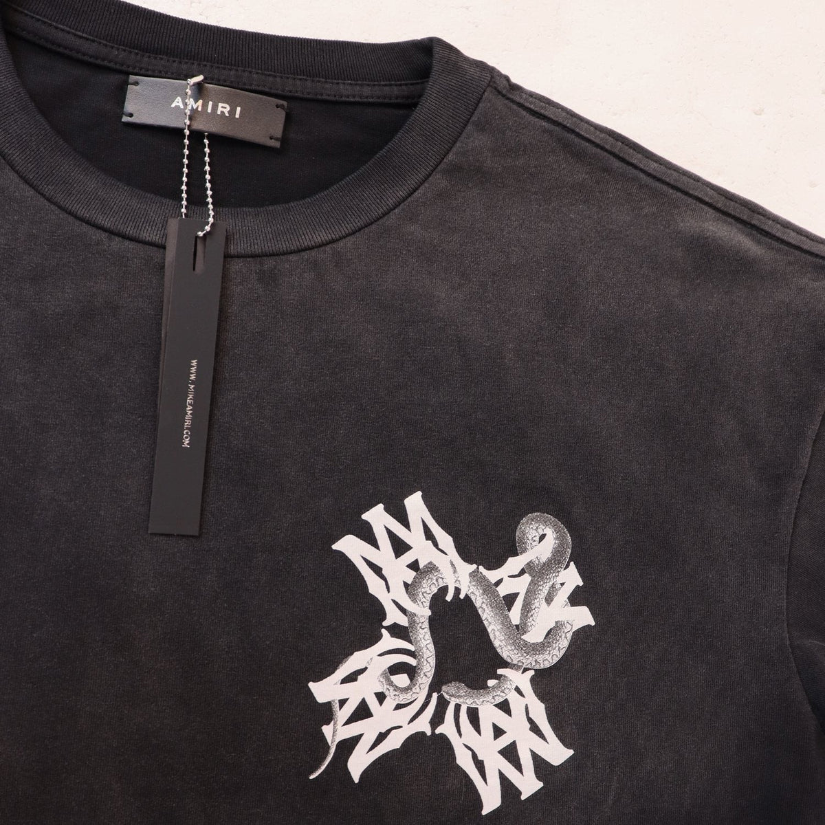 AMIRI Snake Graphic Washed T-Shirt — hang_tag