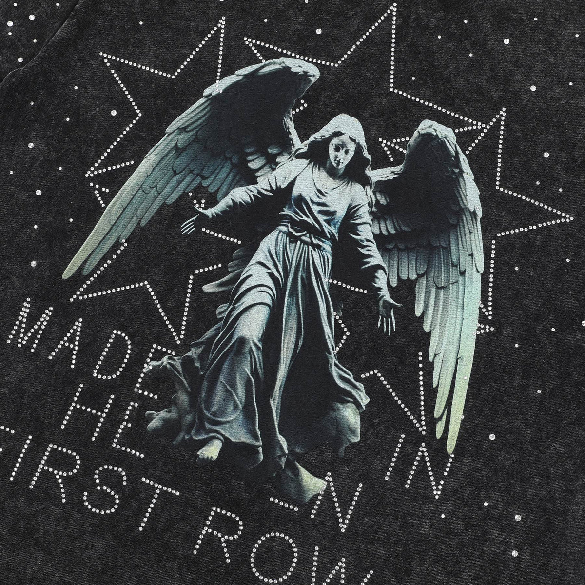 FIRST ROW Made in Heaven Angel Graphic Cropped T-Shirt — detail