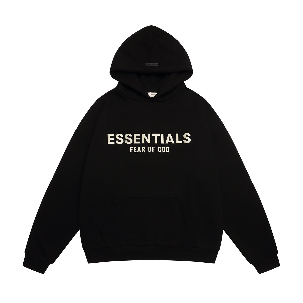 Essentials Fear of God Embossed Wordmark Pullover Hoodie — front