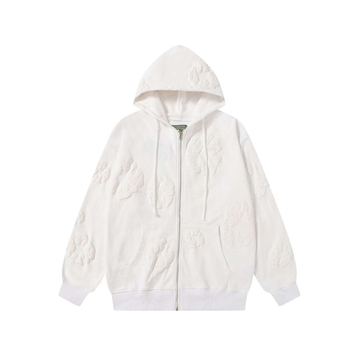 DENIM TEARS Floral Zip Hoodie — front