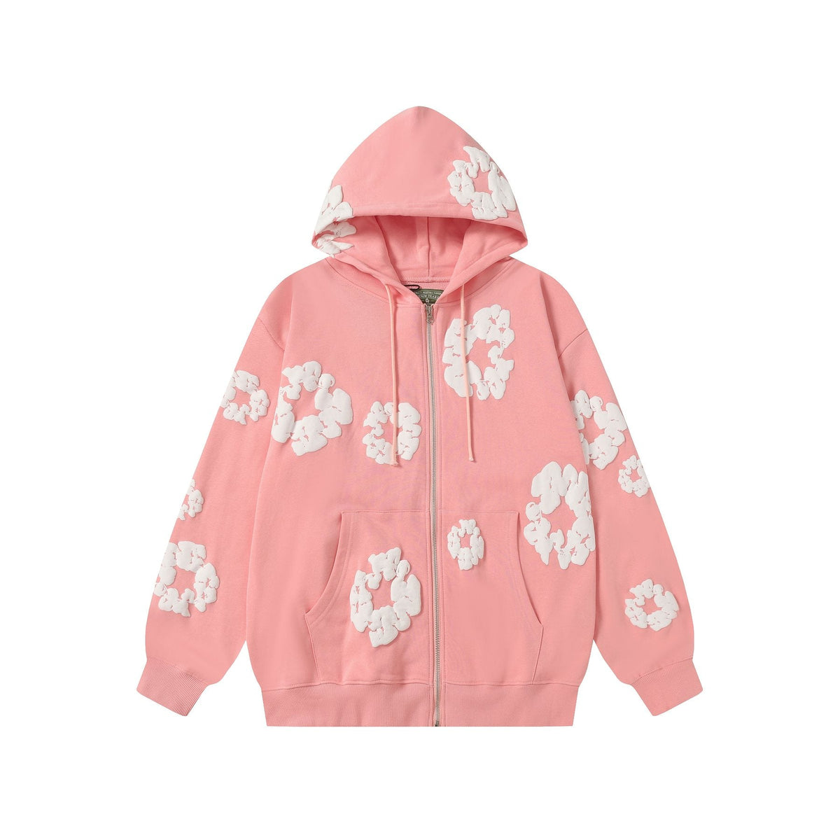 DENIM TEARS Floral Zip Hoodie — front