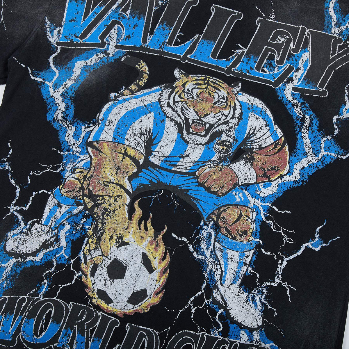VALE USA World Cup Tiger Soccer Graphic T-Shirt — detail