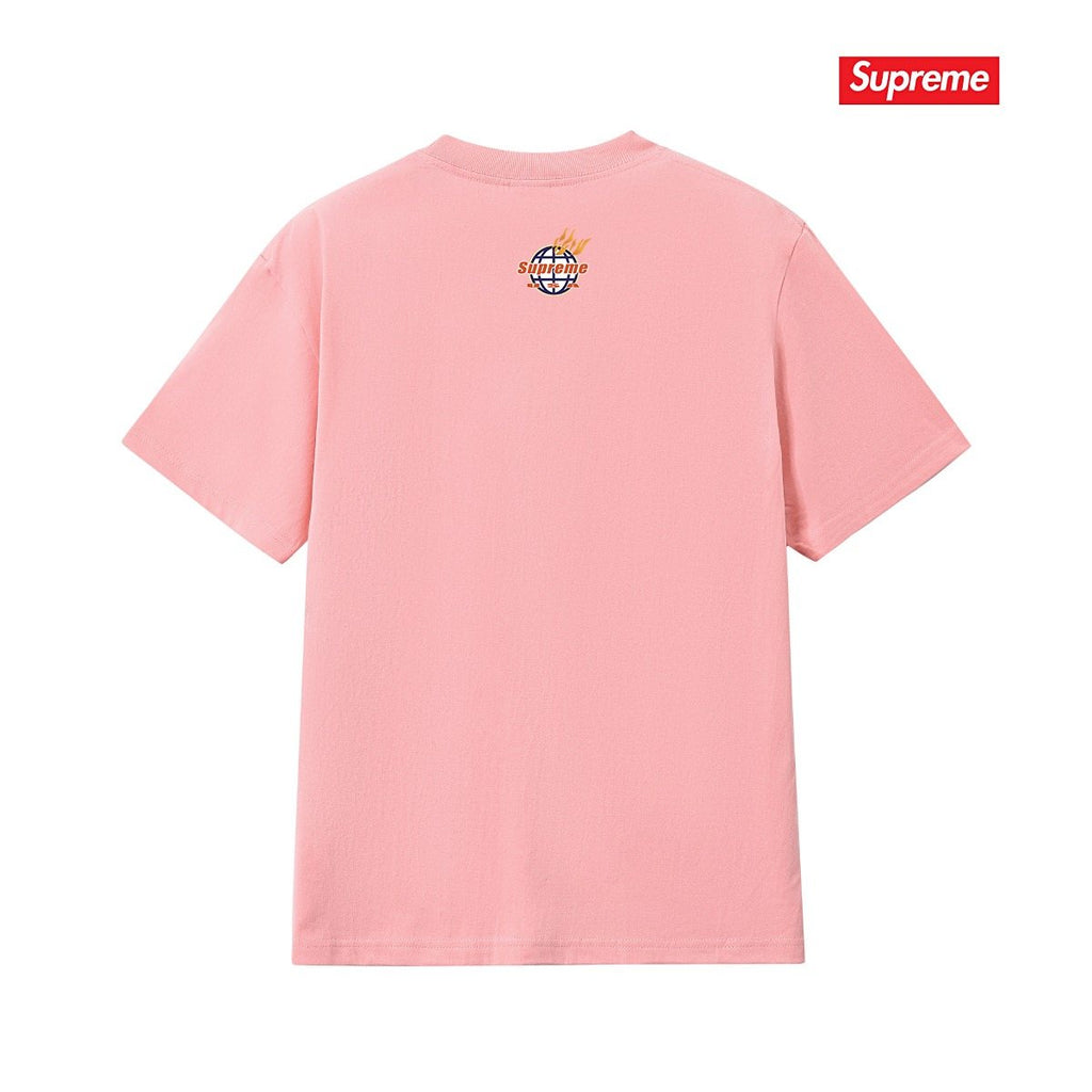 Supreme Flame Globe Graphic Short-Sleeve T-Shirt — back