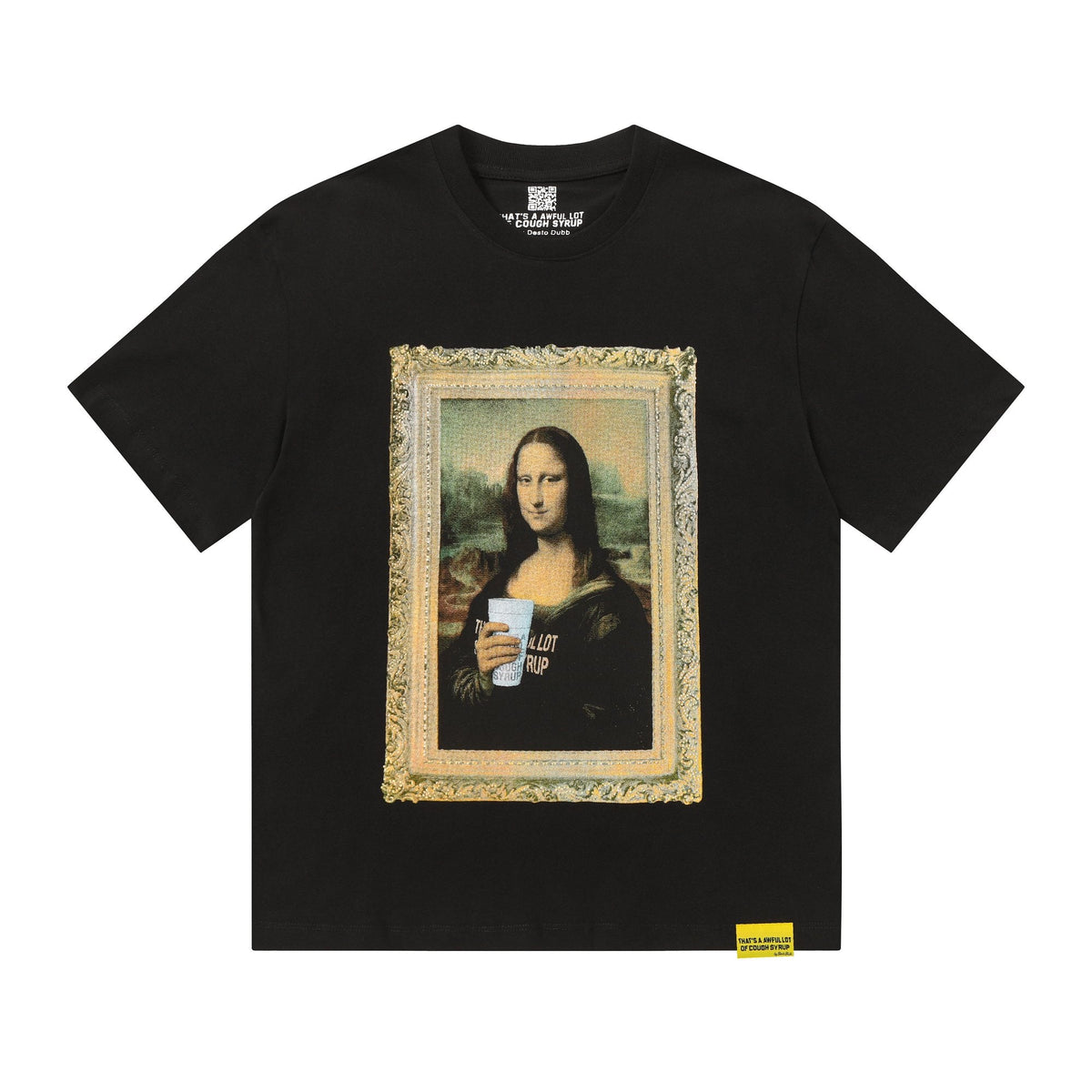 THAT'S A AWFUL LOT OF COUGH SYRUP Mona Lisa Graphic Short-Sleeve T-Shirt — hero