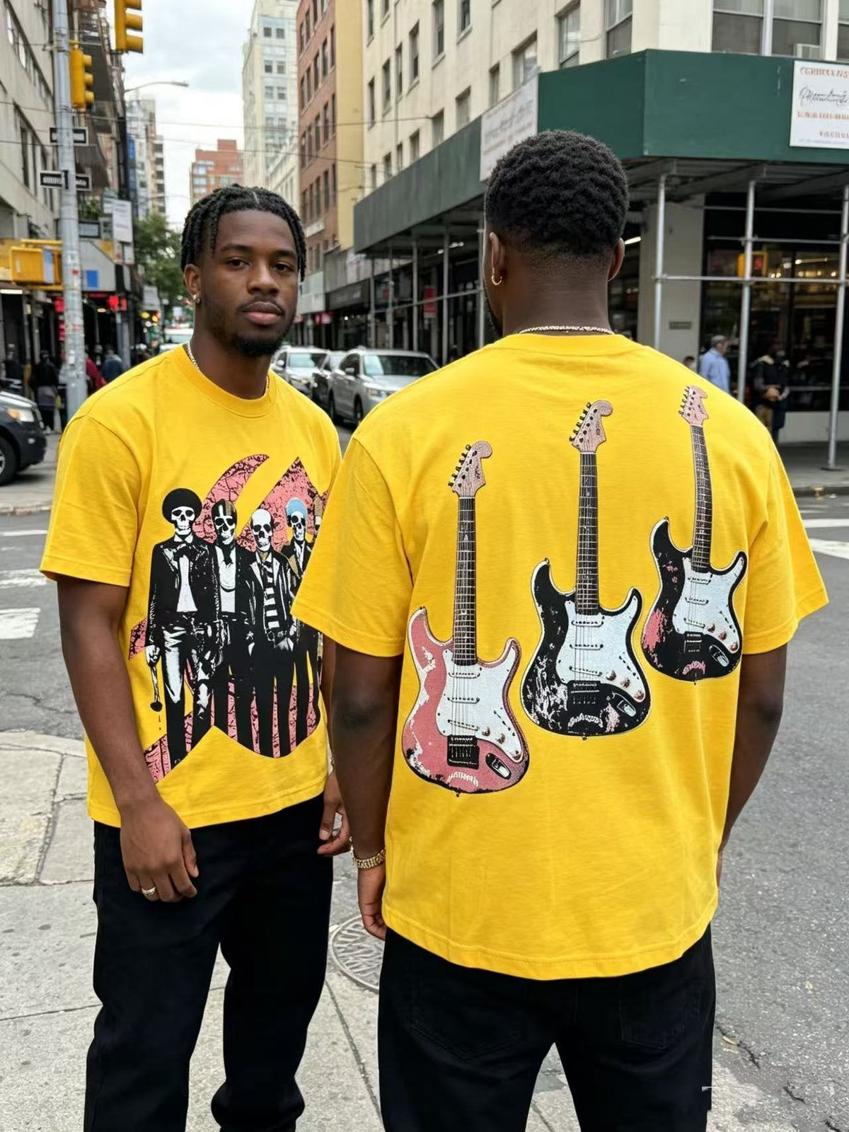 Godspeed Skeleton Band Guitar Graphic T-Shirt — context