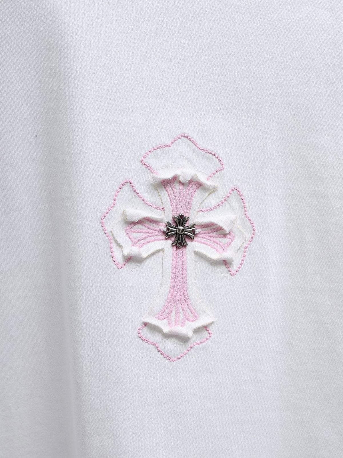 Chrome Hearts Pink Cross Graphic T-Shirt — detail