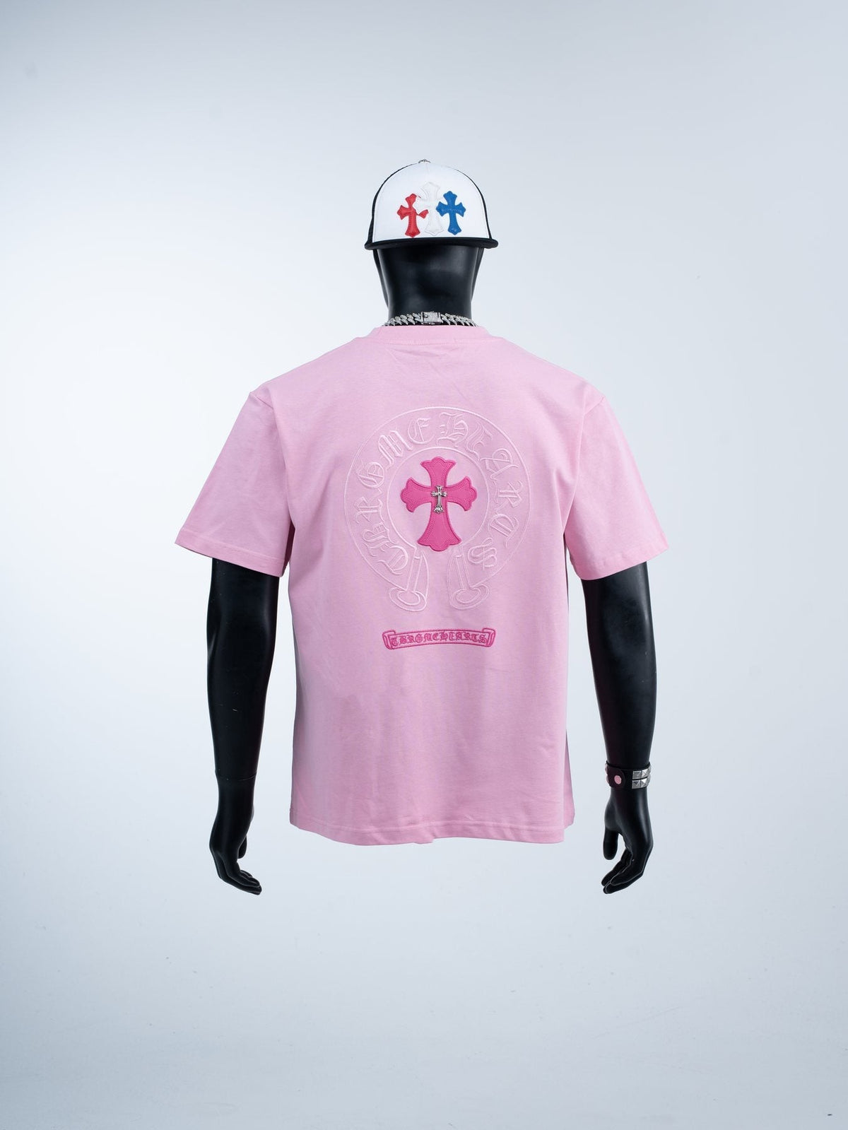 Chrome Hearts Cross Graphic Short-Sleeve T-Shirt — model