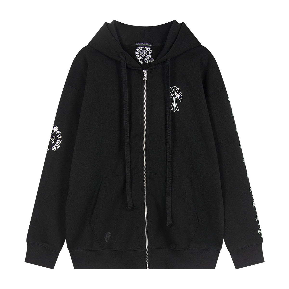 Chrome Hearts Horseshoe Cross Sanskrit Zip Hoodie — hero
