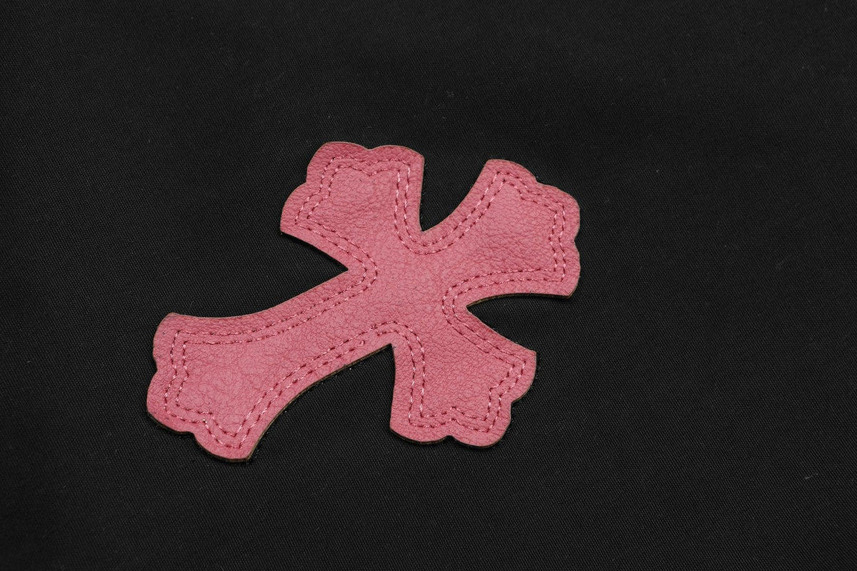 Chrome Hearts Multicolor Cross Patch Cropped Pants — detail