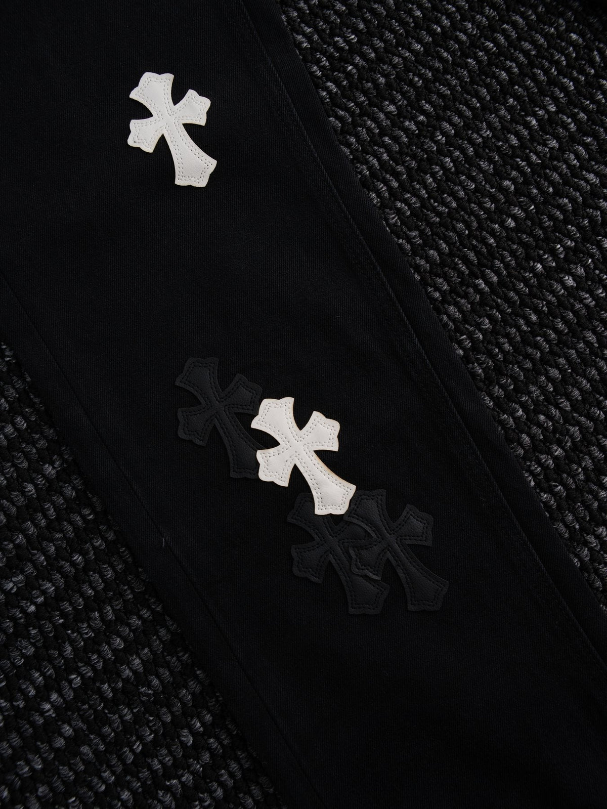Chrome Hearts Cross Patch Black Jeans — detail