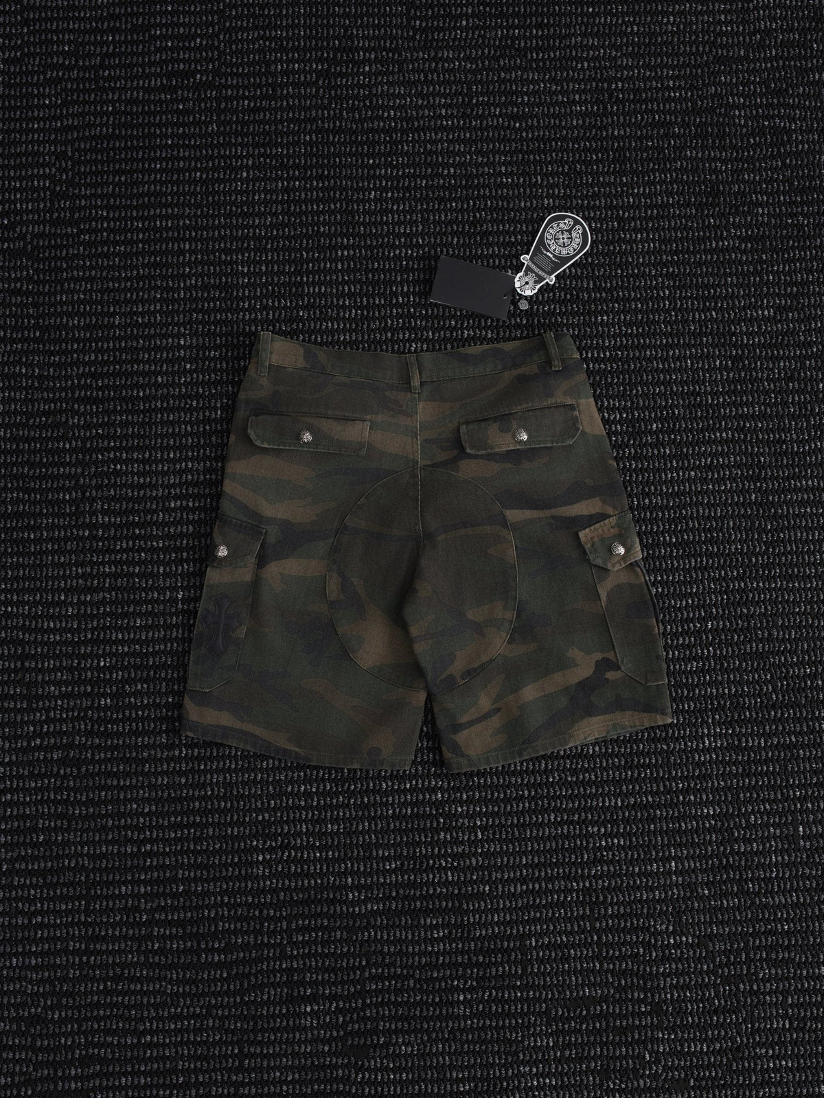 Chrome Hearts Green Camo Cargo Shorts — hero