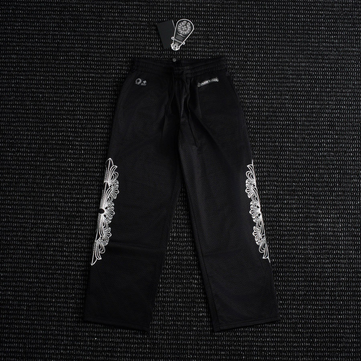 Chrome Hearts Sanskrit Cross Graphic Wide-Leg Pants — front