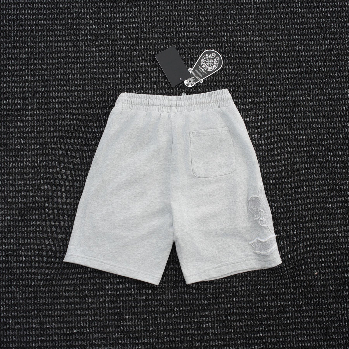 Chrome Hearts Tonal Sanskrit Cross Embroidered Shorts — back