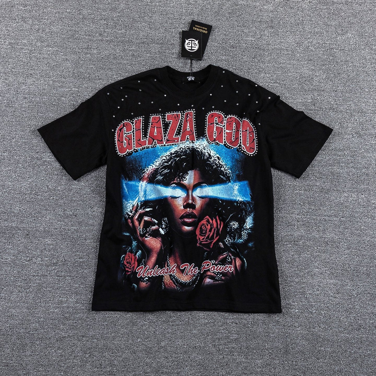 GLAZA GOD Unleash The Power Graphic T-Shirt — hero