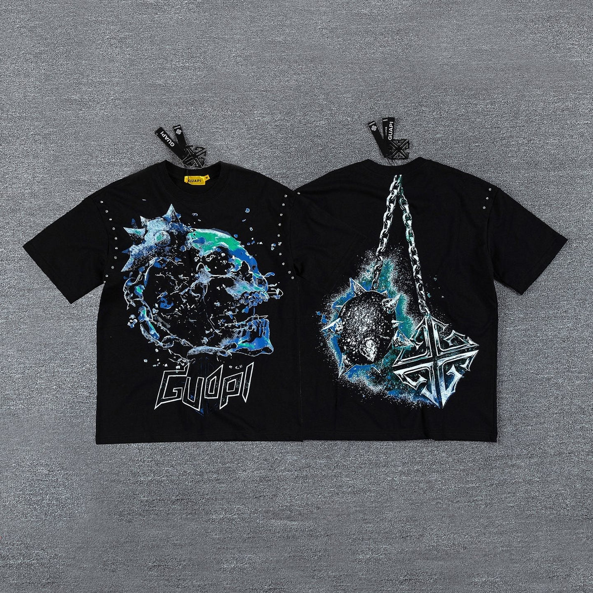 GUAPI Skull Chain Graphic T-Shirt — hero