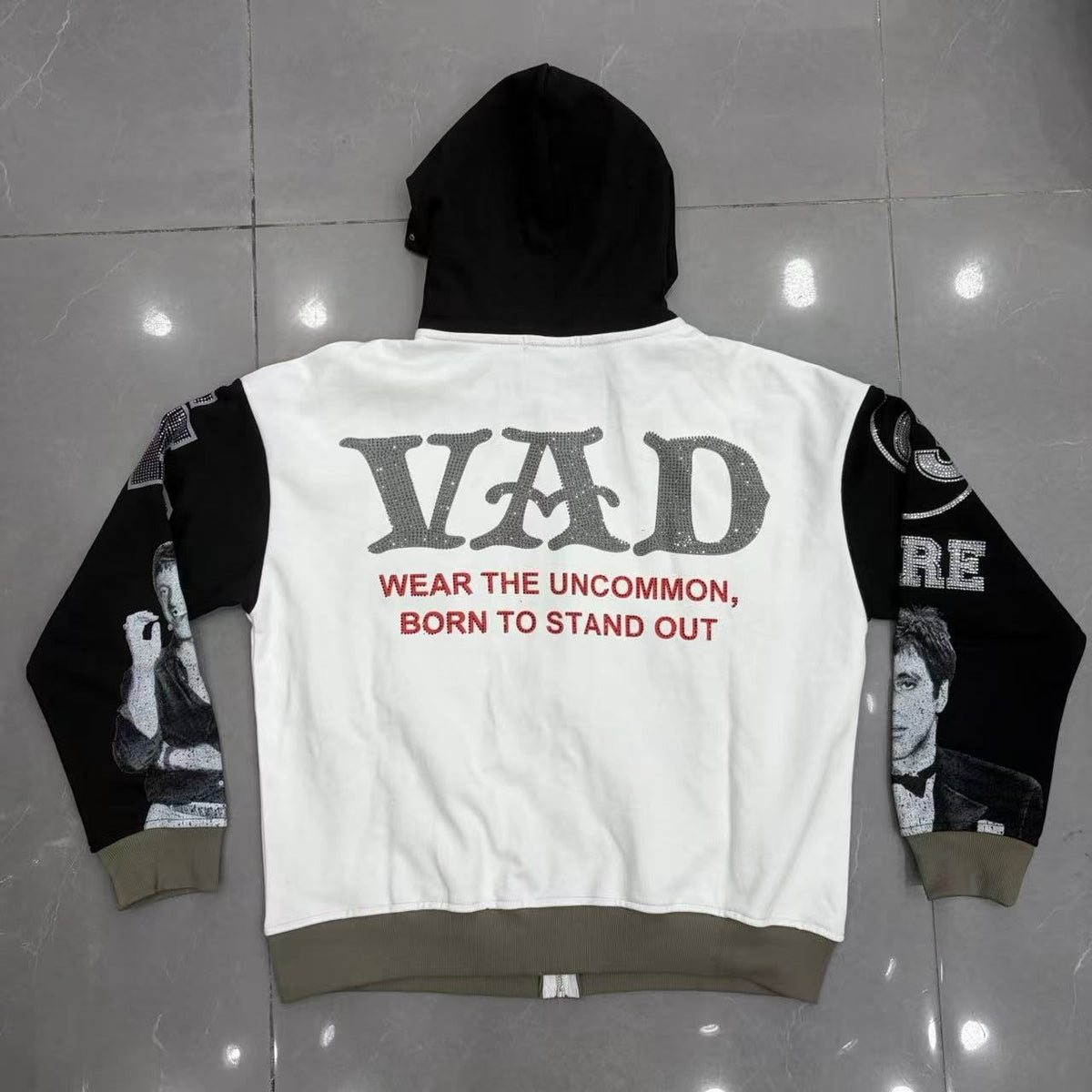 VARE ALL DAY Scarface Graphic Zip Hoodie — back
