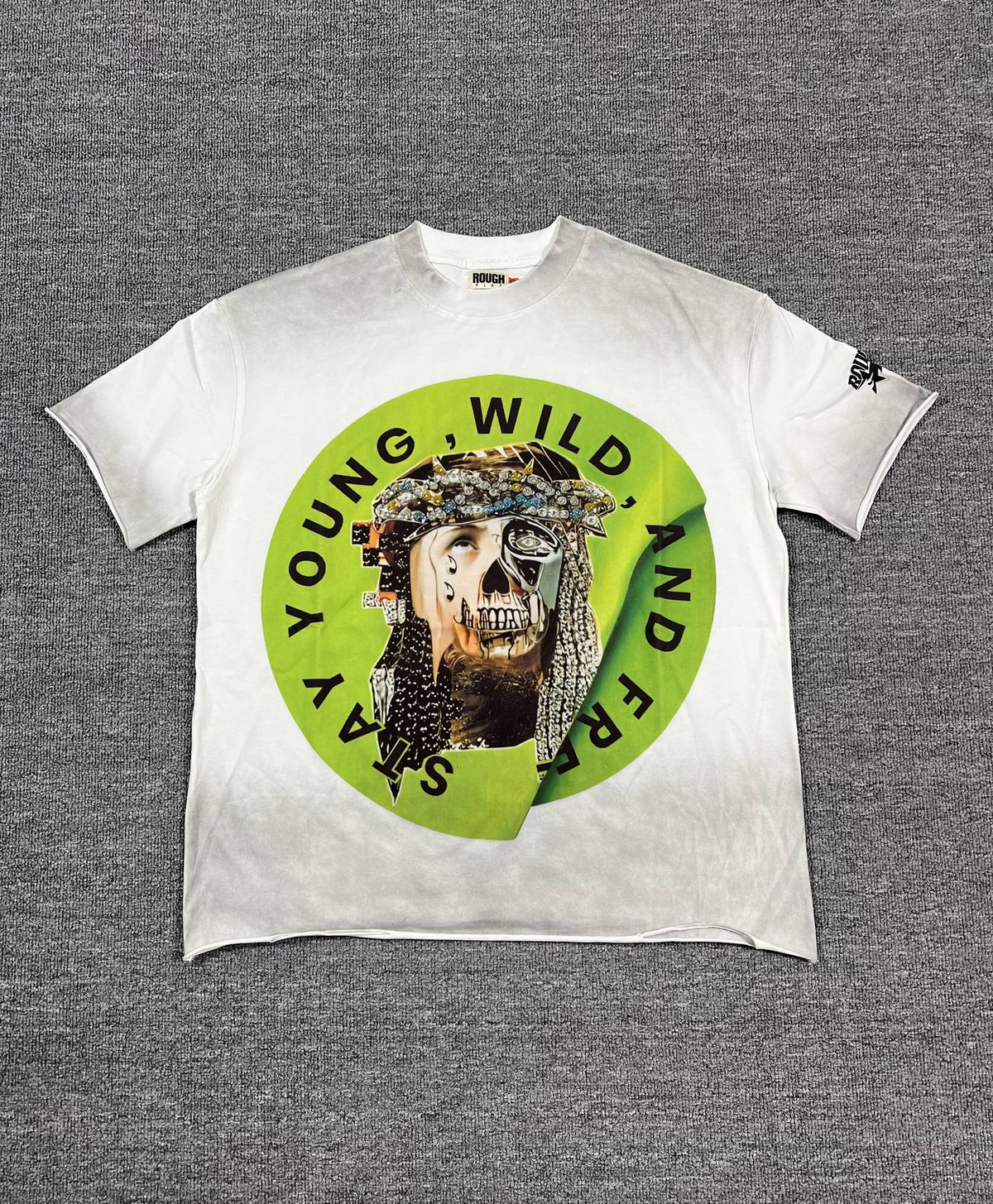 Rough Play Skull Graphic Short-Sleeve T-Shirt — front