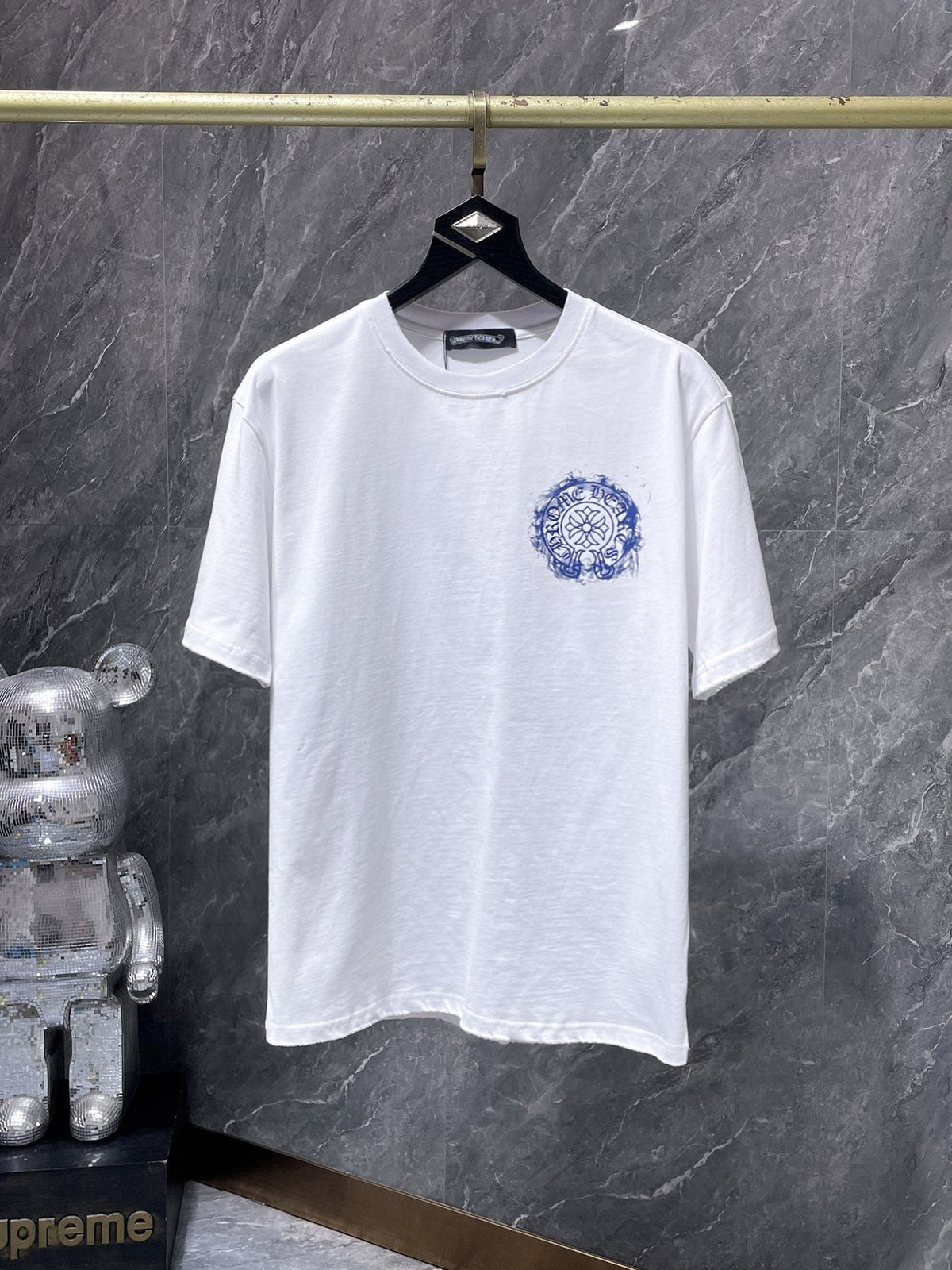 Chrome Hearts Cross Floral Back Graphic T-Shirt — front