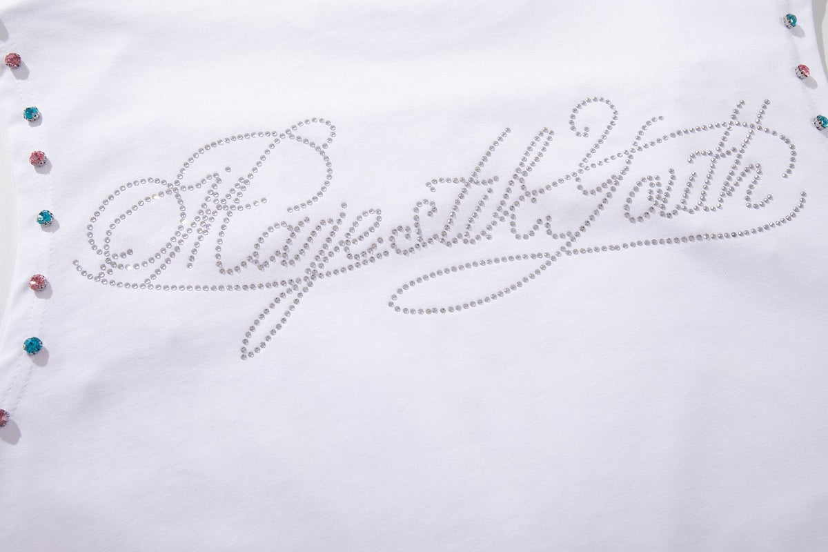 MAJESTIK Horse Rider Rhinestone Sleeveless T-Shirt — detail