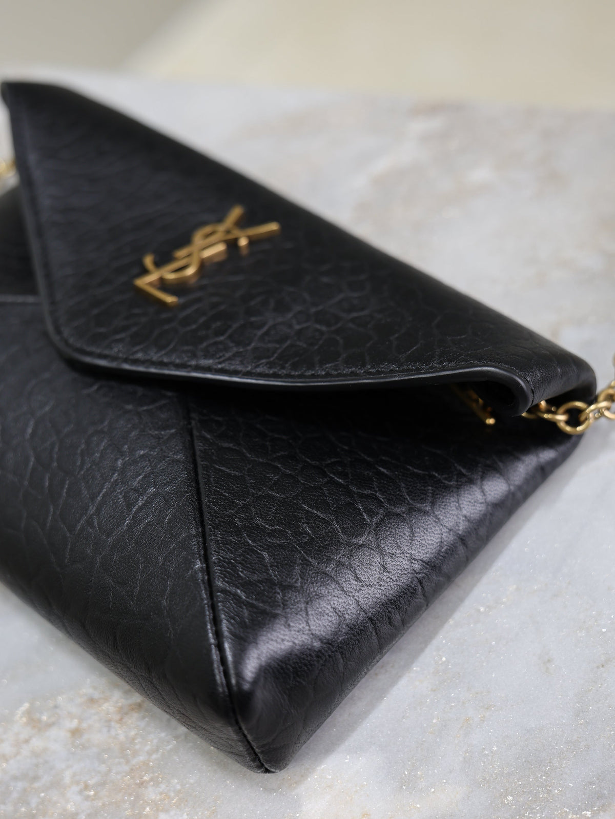 YSL 25S CALYPSO MINI 19 IN BLACK LAMBSKIN GOLD HARDWARE
