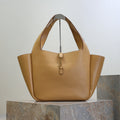 YSL 25S LE 5 À 7 BEA 50 IN DARK CARAMEL CALFSKIN GOLD HARDWARE
