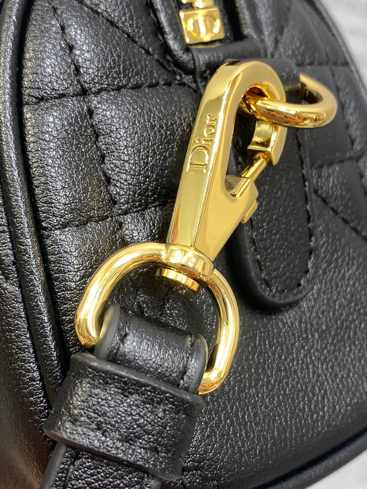 DIOR GROOVE MINI 17 BAG IN BLACK LAMBSKIN